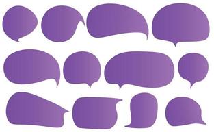 Set speech bubbles on white background. chat box or chat vector square and doodle message or communication icon Cloud speaking for comics and minimal message dialog