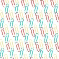 Seamless Pattern, Paper Clips, Back to School Background vector