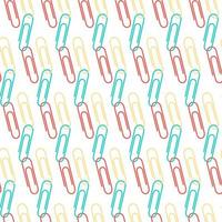 Seamless Pattern, Paper Clips, Back to School Background vector