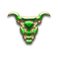 tauro signo del zodiaco logotipo verde png