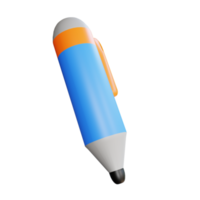 3D illustration ballpoint for education png