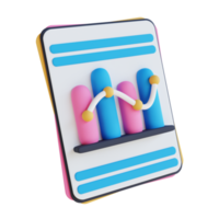 3D-illustration portföljdiagram data png