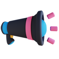 megafone de ilustração 3D png