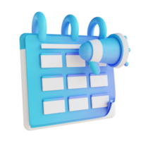 3d illustration marknadsföring kalender png