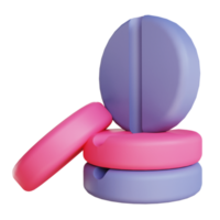 3D illustration pills suitable for medical png