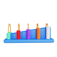 3D illustration abacus for education png