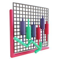 illustrazione 3d candela stick 2 adatto per criptovaluta png