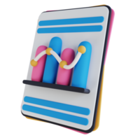 3D-illustration portföljdiagram data png