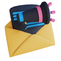 3D-Darstellung E-Mail-Marketing png
