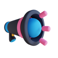 megafone de ilustração 3D png