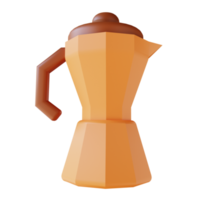 3D-Darstellung Mokkakanne Kaffee png