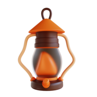 lanterne d'illustration 3d adaptée au camping png