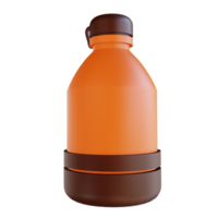 garrafa de água de ilustração 3d adequada para camping