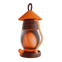 Lanterna de ilustração 3D adequada para acampar png
