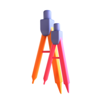 termine della matita dell'icona 3d per l'istruzione png