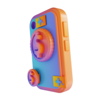 illustrazione 3d denaro mobile colorato png