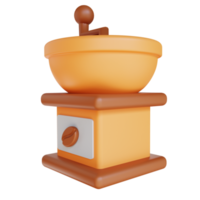 molinillo de café de ilustración 3d png