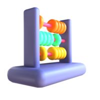 3D icon abacus for education png