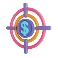 3D illustration target suitable for business and finance png