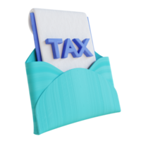 3D illustration letter tax png