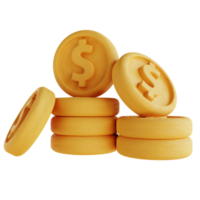 3D illustration coin money png