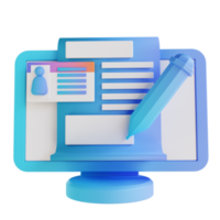 3D illustration data management png