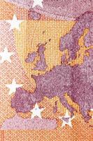 Euro money close-up photo