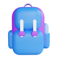 mochila de ilustração 3D para escola png