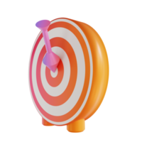 3D illustration colorful business targets png