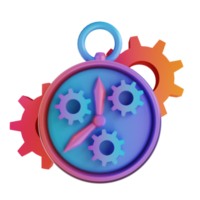 3D illustration colorful time management png