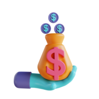 3D illustration profit suitable for business and finance png