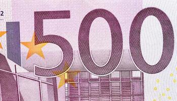 Euro money close-up photo