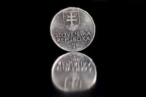 moneda de varias coronas usada en eslovaquia foto