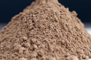 a large pile made from cocoa photo
