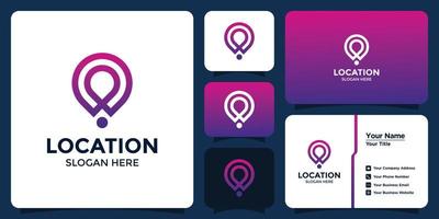 simple location logo and branding card