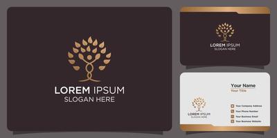 wellness design logo and branding card vector