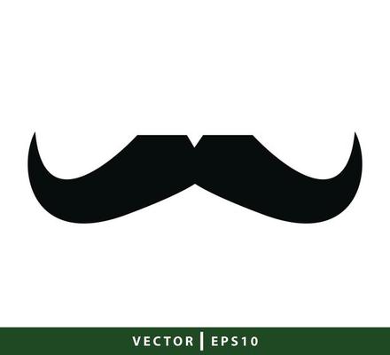 Mustache icon flat style illustration