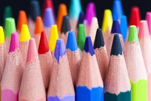 ordinary colored wooden pencil photo