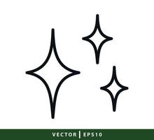 Sparkle icon flat style illustration vector