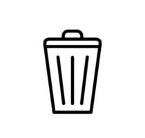 Trash icon vector logo design template