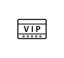 VIP stamp icon logo design template vector