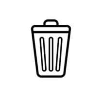 Trash icon vector logo design template