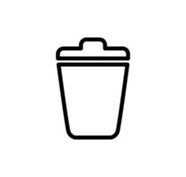 Trash icon vector logo design template