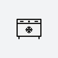 Plantilla de diseño de logotipo de vector de icono de refrigerador