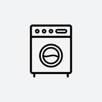 ilustración de estilo plano de icono de lavadora vector