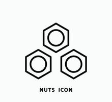 Bolt nut icon vector flat style