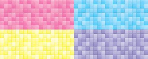 cute girly pastel seamless tile background vector set