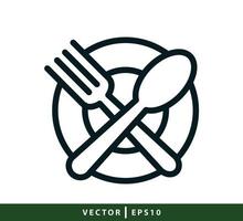 plantilla de diseño de logotipo de vector de icono de restaurante