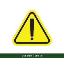 Attention sign danger icon logo template vector