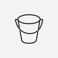 Bucket icon vector logo design illustration